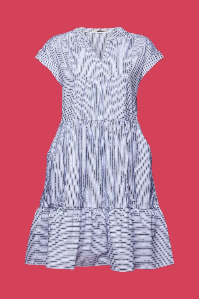 Pruhované šaty, 100 % bavlna, BRIGHT BLUE, detail image number 6
