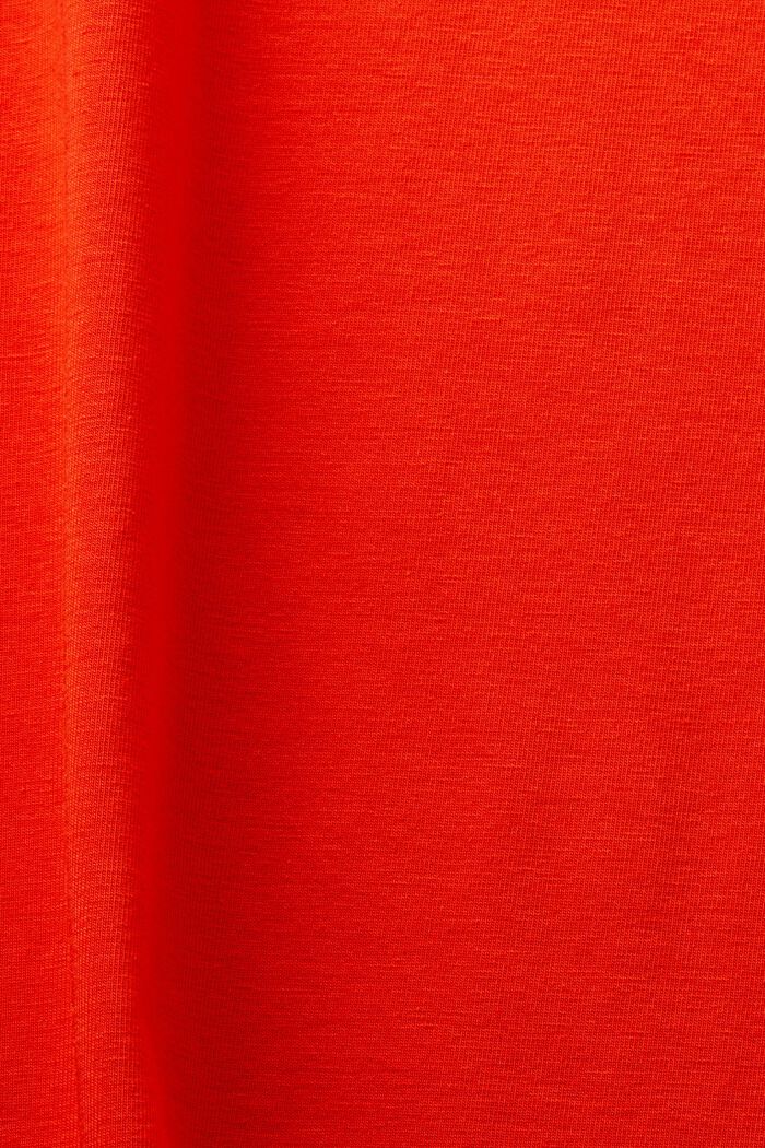 Žerzejové tričko s krátkým rolákovým límcem, RED, detail image number 5