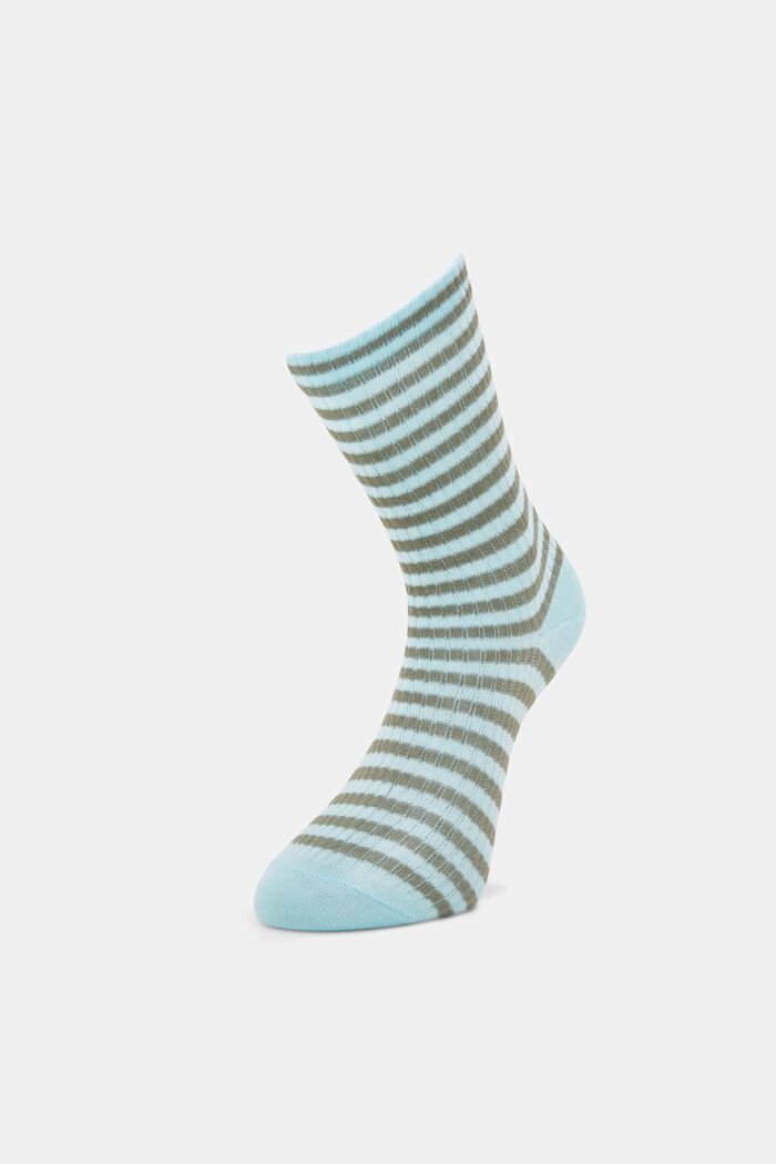 2 páry ponožek v balení v pruhovaném vzhledu, JUNGLE, overview
