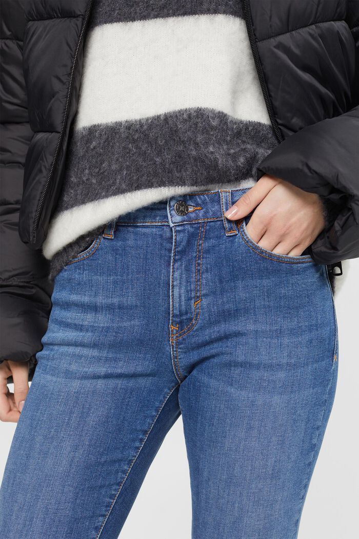 Skinny džíny z udržitelné bavlny, BLUE MEDIUM WASHED, detail image number 4