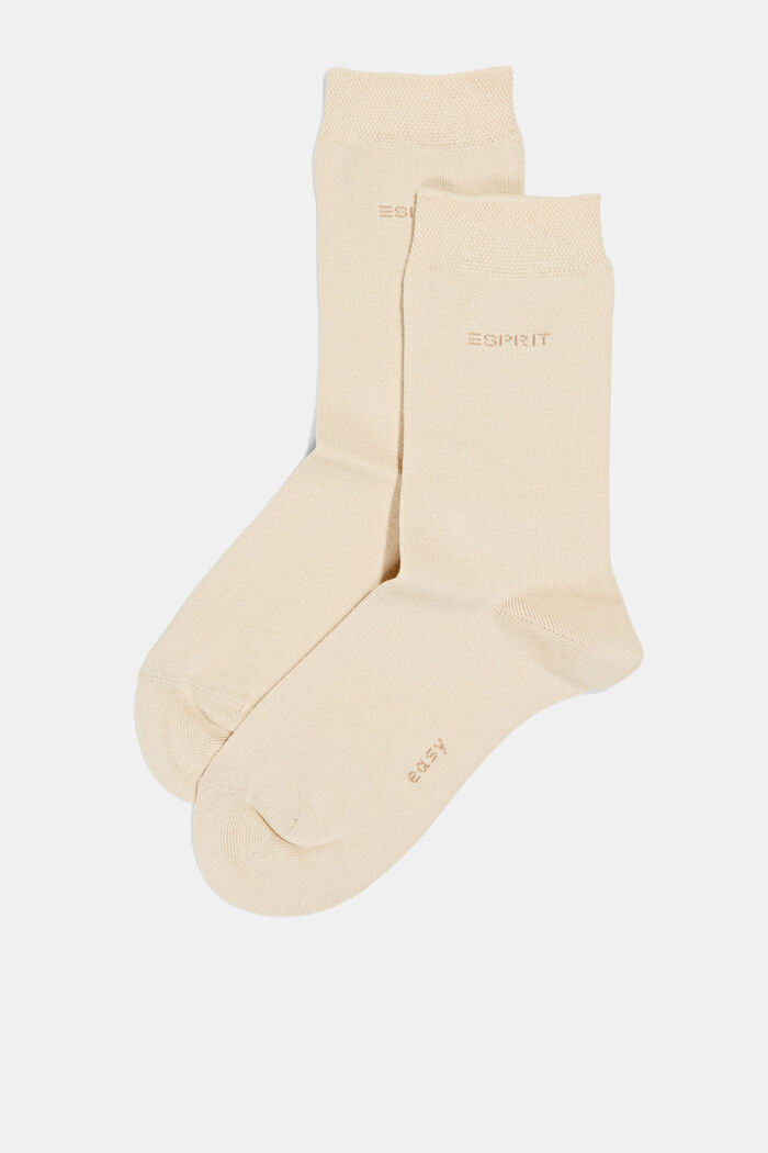 Balení 2 párů ponožek ze směsi s bio bavlnou, CREAM, detail image number 0