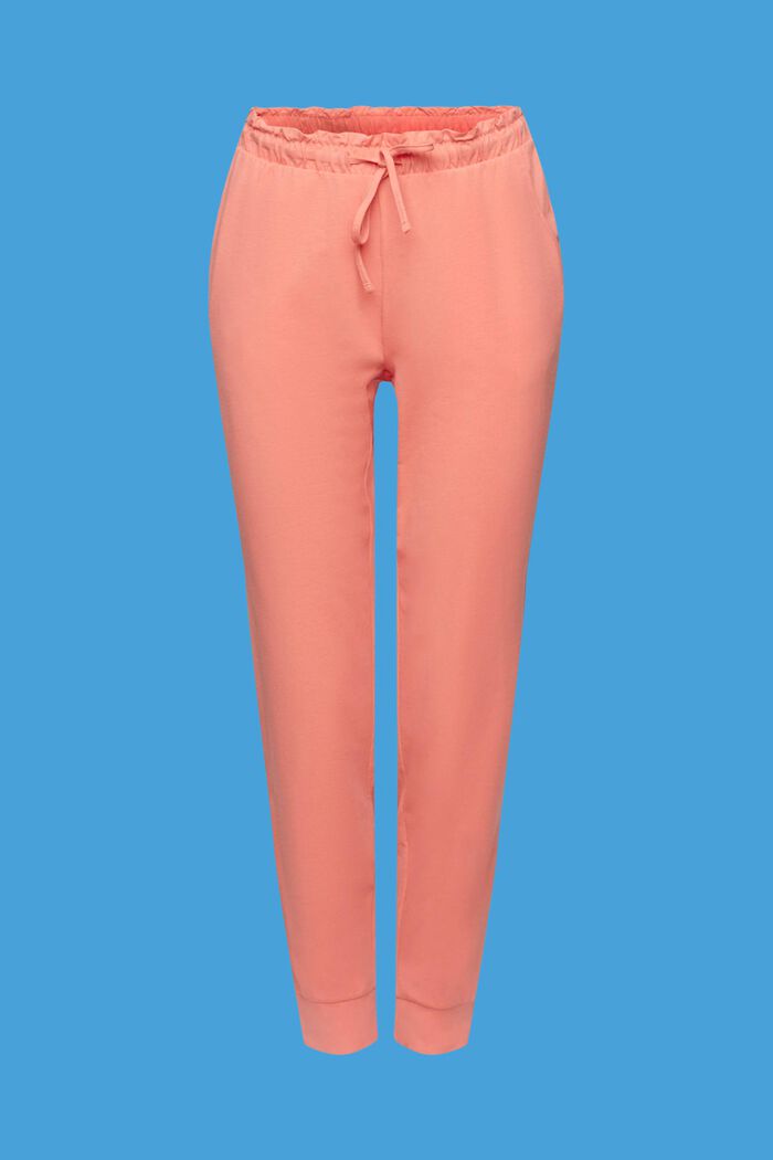 žerzejové kalhoty s pasem na gumu, NEW CORAL, detail image number 5