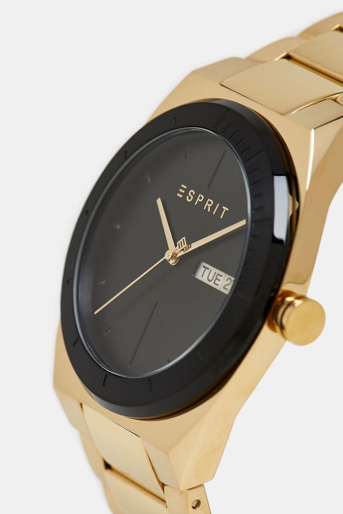 Nerezové hodinky s článkovým náramkem, GOLD, detail image number 1