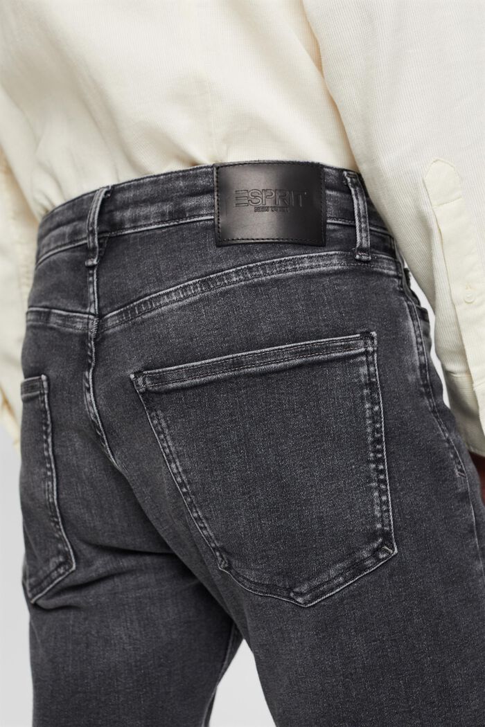 Slim džíny se střední výškou pasu, BLACK DARK WASHED, detail image number 5