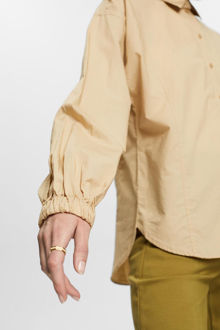 Bavlněná košile s propínacím límcem, SAND, detail image number 2