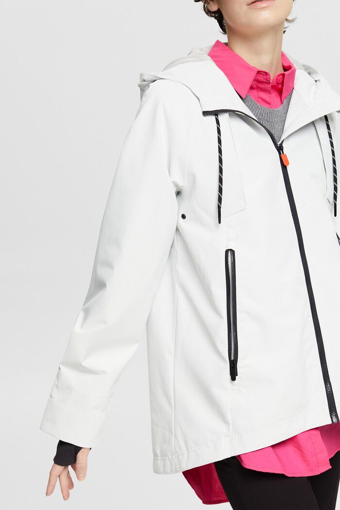Z recyklovaného materiálu: bunda do deště, s kapucí, WHITE, detail image number 2