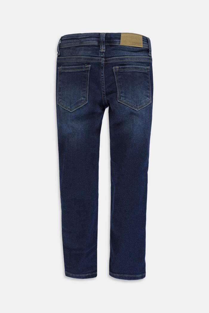 Strečové džíny s možností úpravy velikosti a s nastavitelným pasem, BLUE DARK WASHED, detail image number 1