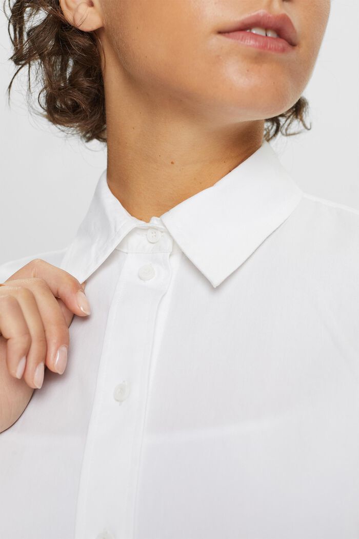 Oversize košilová halenka, WHITE, detail image number 2