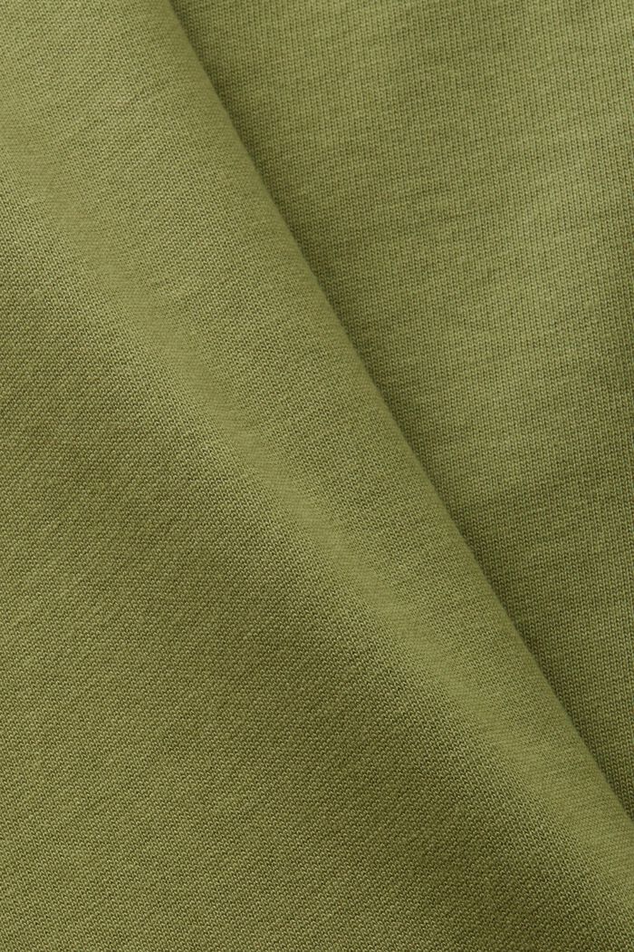 Unisex tričko s logem, z bavlněného žerzeje, OLIVE, detail image number 6