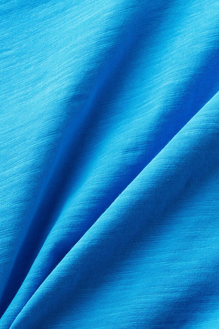 Tričko z žerzeje, se špičatým výstřihem, BLUE, detail image number 5