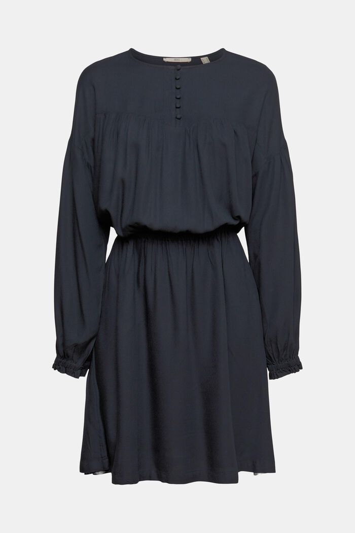 Šaty s pružným pasem, LENZING™ ECOVERO™, BLACK, detail image number 6
