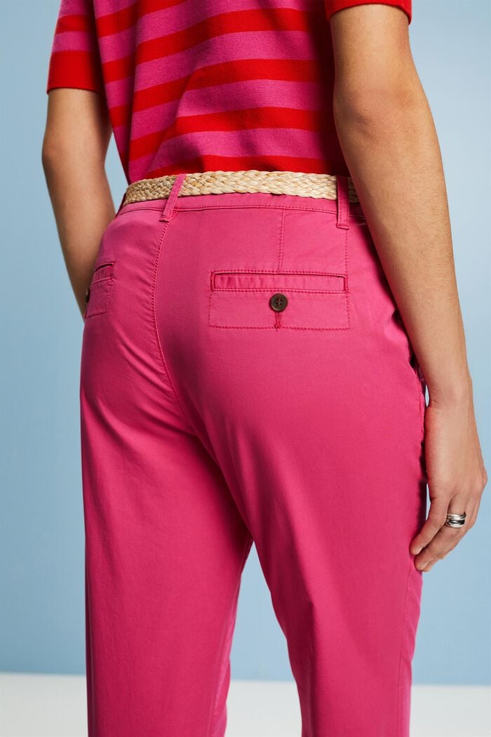 Chino kalhoty s páskem, PINK FUCHSIA, detail image number 3