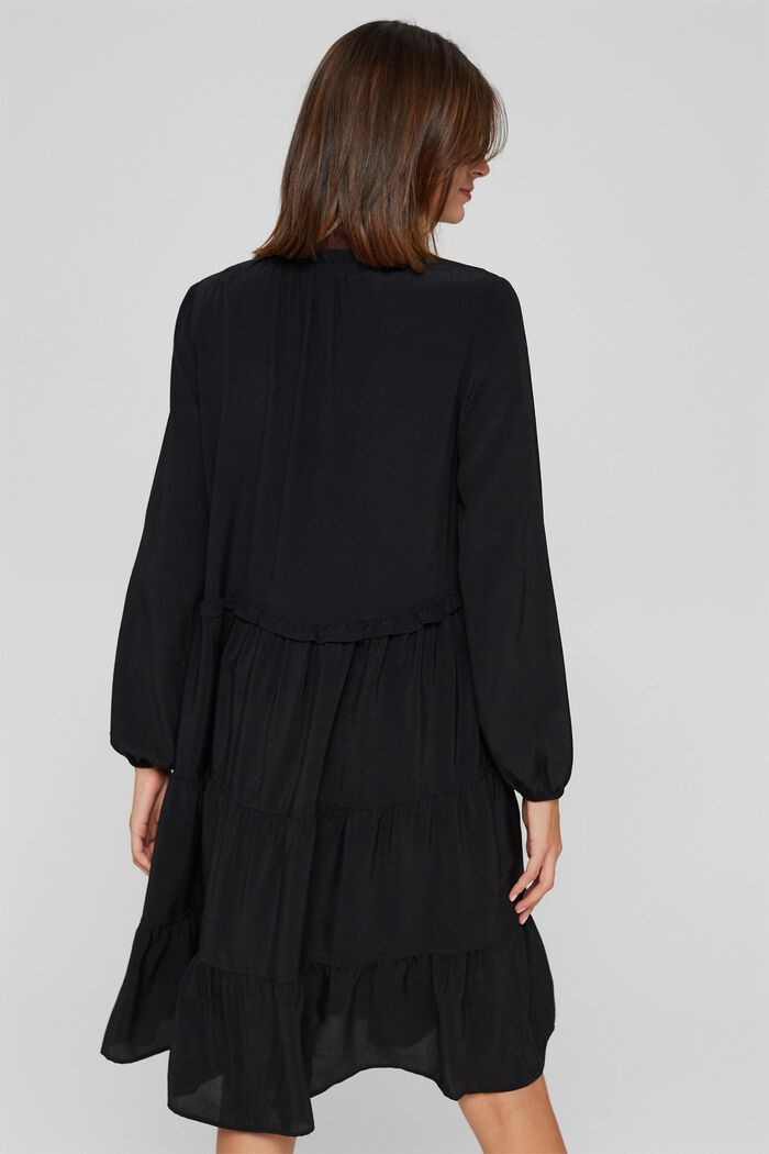 Šaty s rýšky a volány, BLACK, detail image number 2
