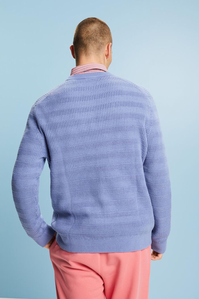Strukturovaný pulovr s kulatým výstřihem, BLUE LAVENDER, detail image number 3