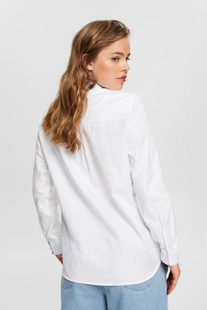 Košilová halenka ze 100% bavlny, WHITE, detail image number 4