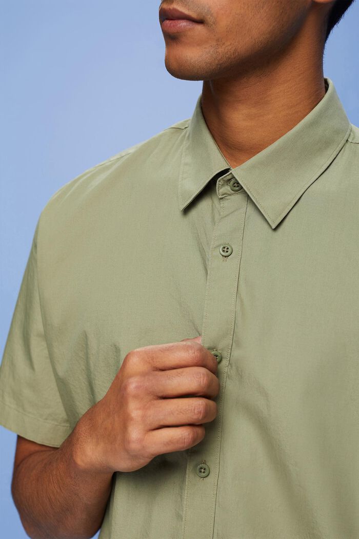 Košile s propínacím límcem a krátkým rukávem, LIGHT KHAKI, detail image number 2