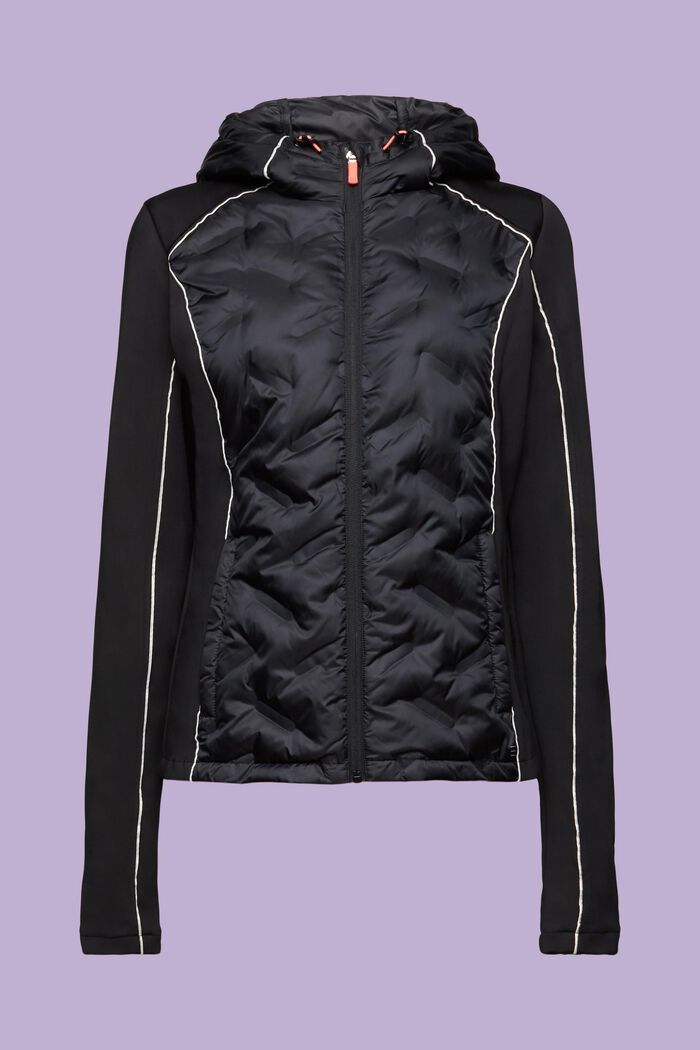 Sportovní zateplená bunda s kapucí, BLACK, detail image number 6