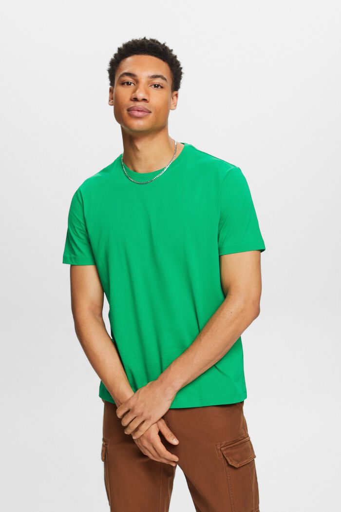 Tričko s kulatým výstřihem a krátkým rukávem, GREEN, detail image number 0