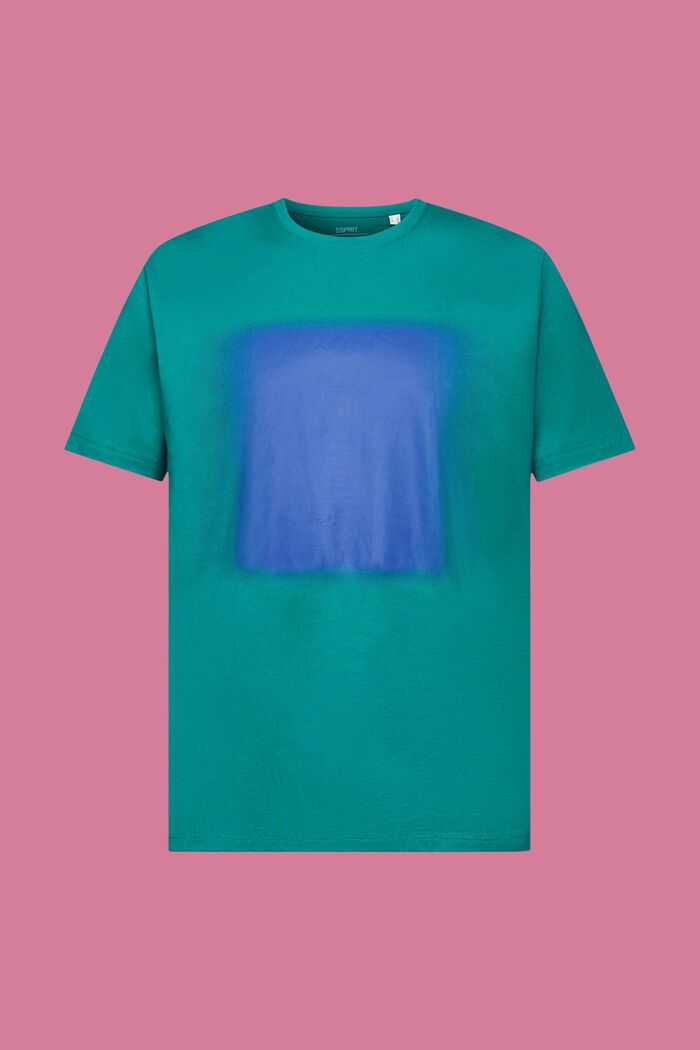 Bavlněné tričko s potiskem, EMERALD GREEN, detail image number 6