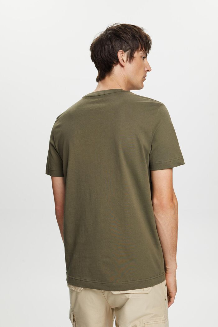 Tričko s potiskem vpředu, 100% bavlna, KHAKI GREEN, detail image number 3