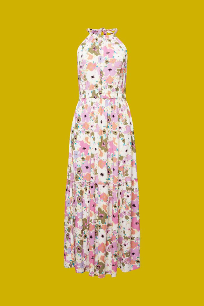 Vzorované midi šaty, PINK, detail image number 6