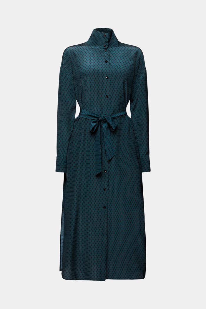 Hedvábné košilové šaty, EMERALD GREEN, detail image number 6