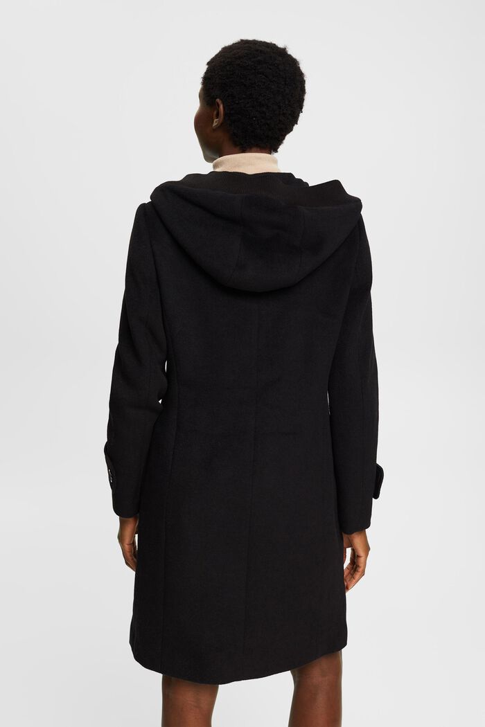 Kabát s vlnou, BLACK, detail image number 3