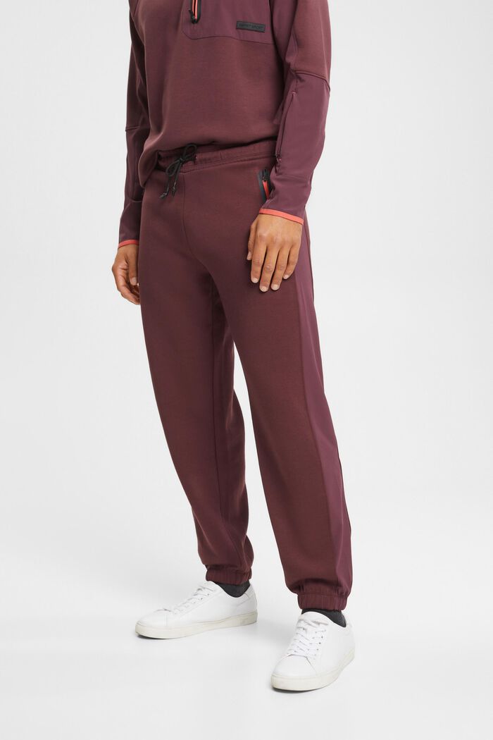 Hybridní joggingové kalhoty, LENZING™ ECOVERO™, BORDEAUX RED, detail image number 0