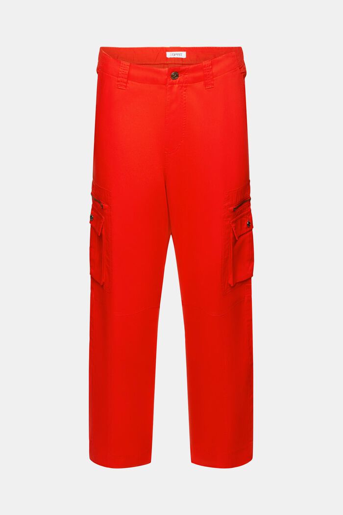 Keprové cargo kalhoty s rovnými nohavicemi, RED, detail image number 7