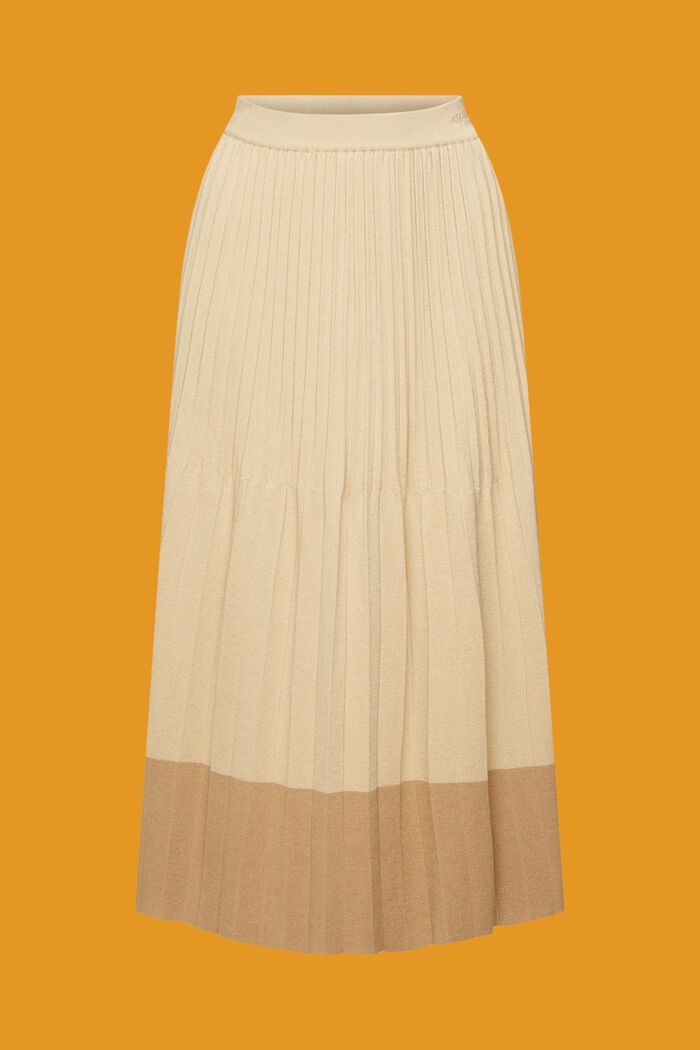 Plisovaná midi sukně, LIGHT BEIGE, detail image number 6