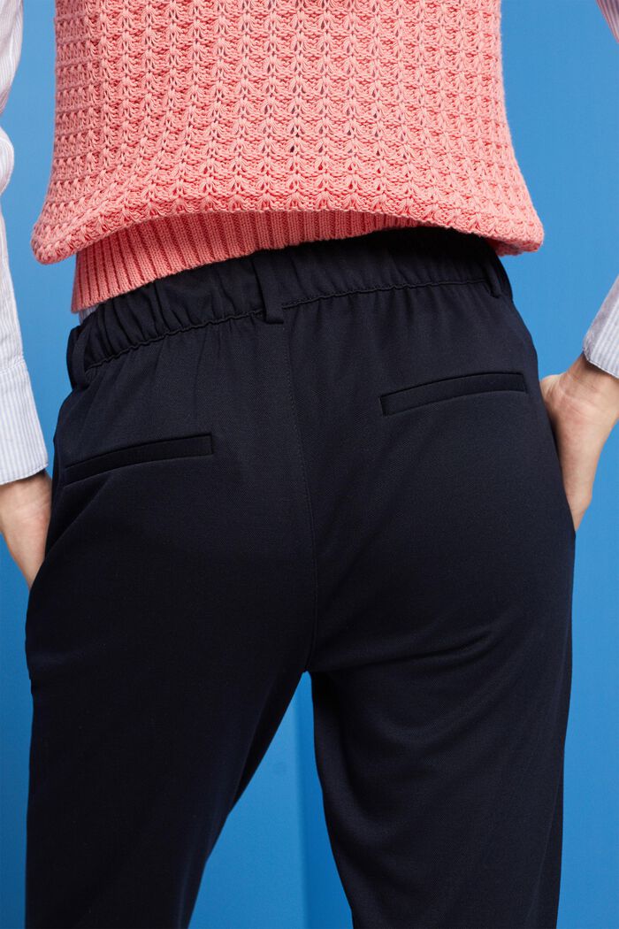 Strečové kalhoty s gumou v pase, DARK BLUE, detail image number 4