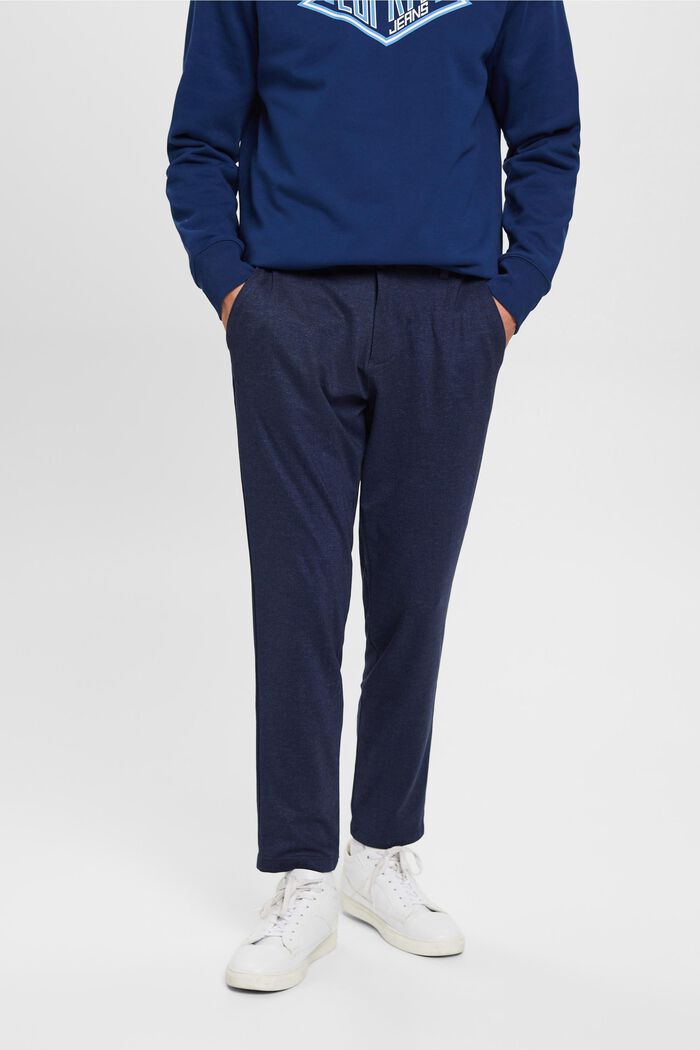 Elegantní kalhoty v joggingovém stylu, DARK BLUE, detail image number 0