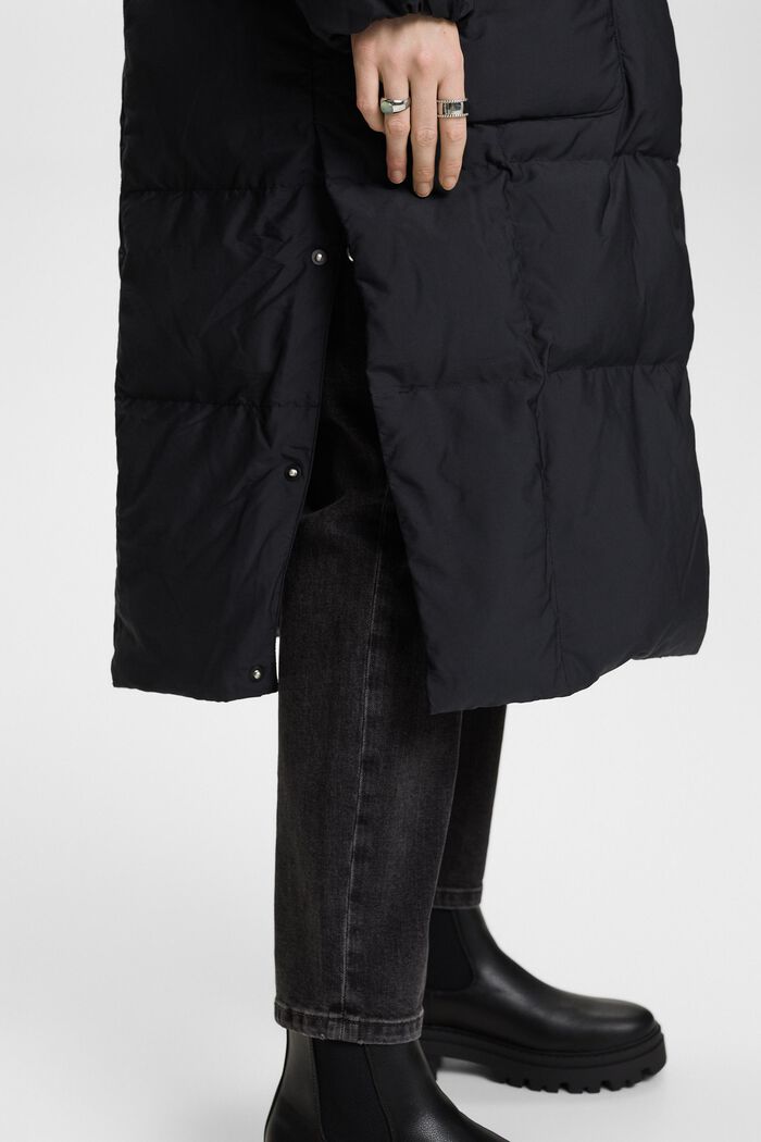 Péřový kabát s kapucí, BLACK, detail image number 2