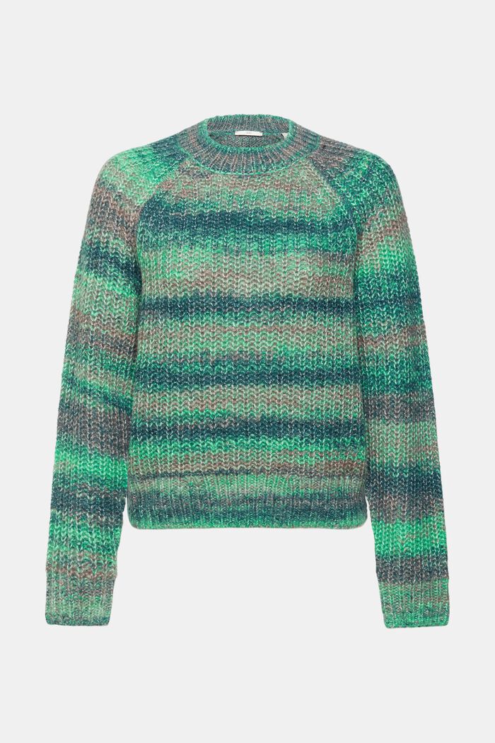Robustní pletený svetr ze směsi vlny, TEAL GREEN, detail image number 5