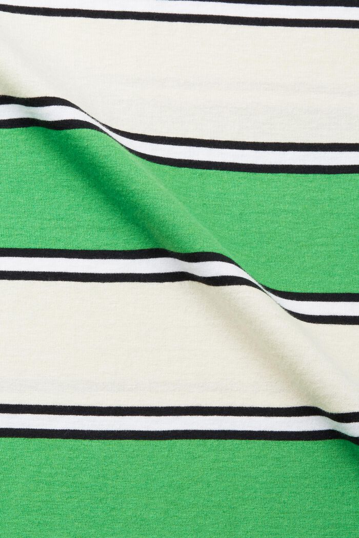 Proužkované tričko z udržitelné bavlny, GREEN, detail image number 5