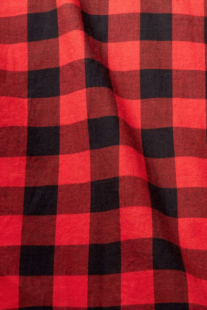 Flanelová košile z udržitelné bavlny s kárem vichy, RED, detail image number 4