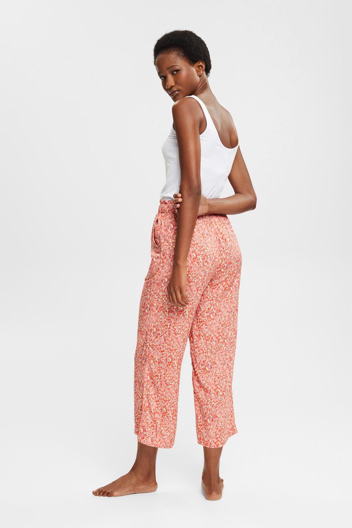 Pyžamové kalhoty s puntíkovaným vzorem, LENZING™ ECOVERO™, TERRACOTTA, detail image number 3