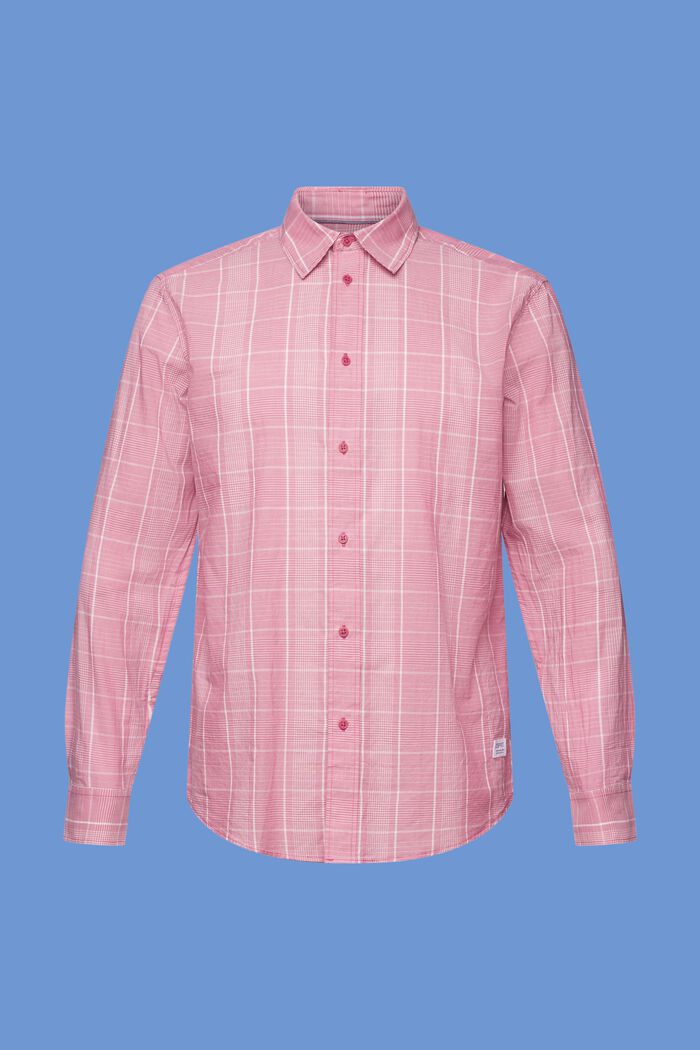 Lehká kostkovaná košile, 100% bavlna, DARK PINK, detail image number 5