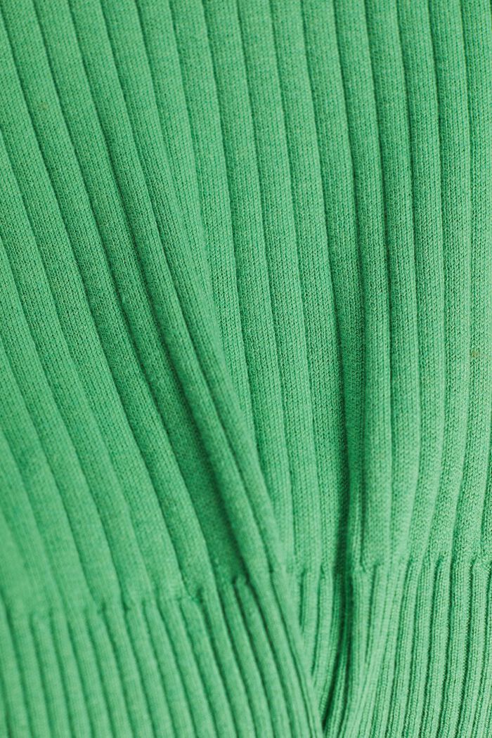 Pletený žebrový svetr, GREEN, detail image number 1