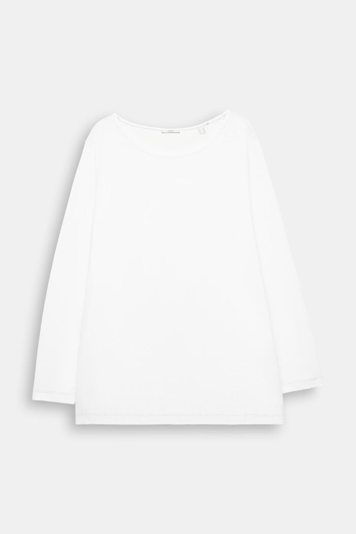 CURVY: tričko s dlouhým rukávem, OFF WHITE, detail image number 2