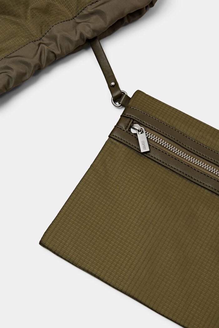 Hranatá kabelka s logem, OLIVE, detail image number 1