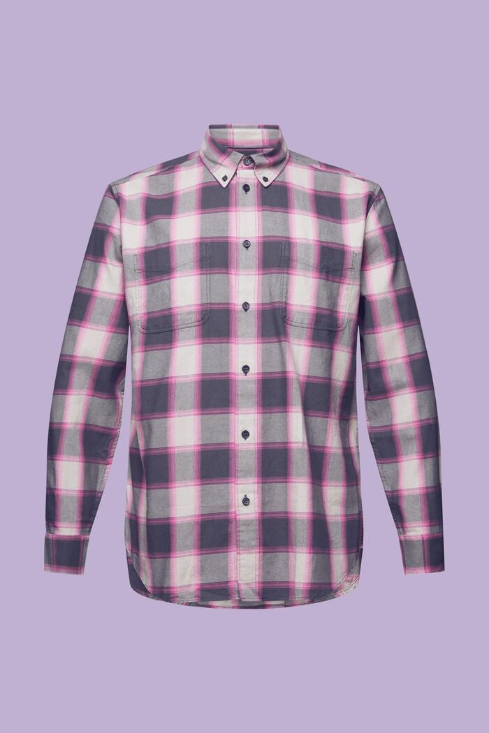 Károvaná košile z bavlněného flanelu, DARK GREY, detail image number 7