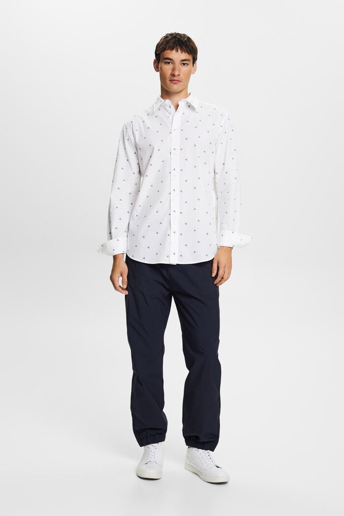 Vzorovaná košile, 100% bavlna, NEW WHITE, detail image number 0