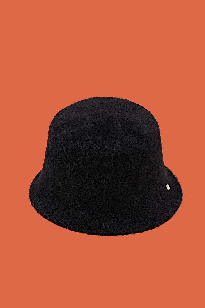 Pletený klobouk bucket hat, BLACK, detail image number 0