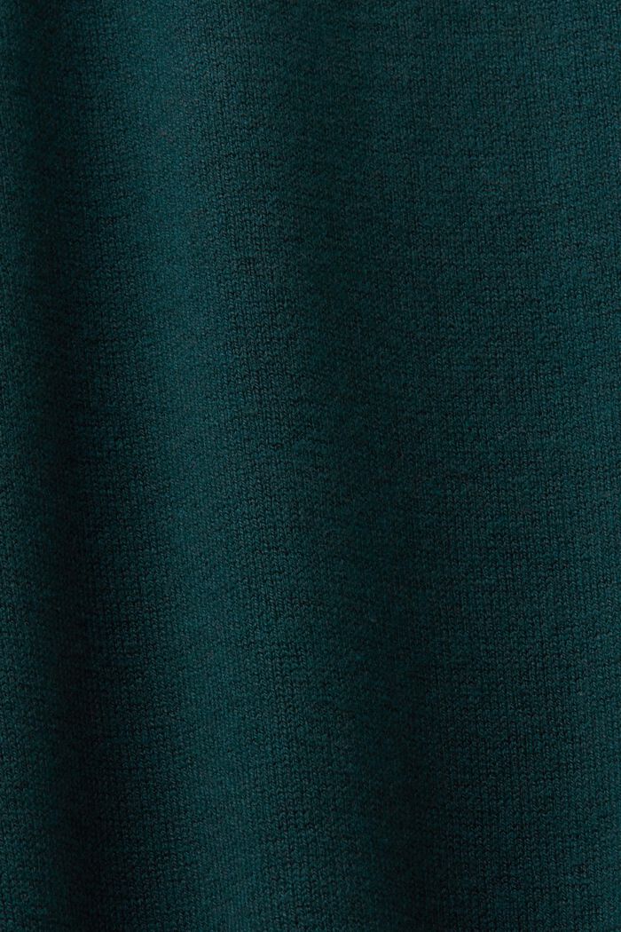 Pletené šaty se stojáčkem, EMERALD GREEN, detail image number 5