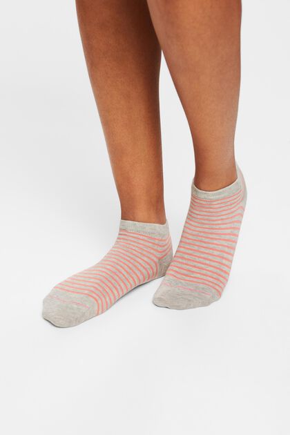 Pruhované nízké ponožky, balení 2 ks
