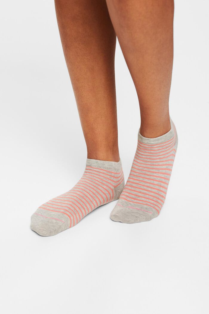 Pruhované nízké ponožky, balení 2 ks, STORM GREY, detail image number 1