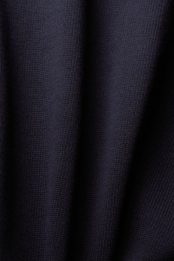 Pletený pulovr se špičatým výstřihem, NAVY, detail image number 1