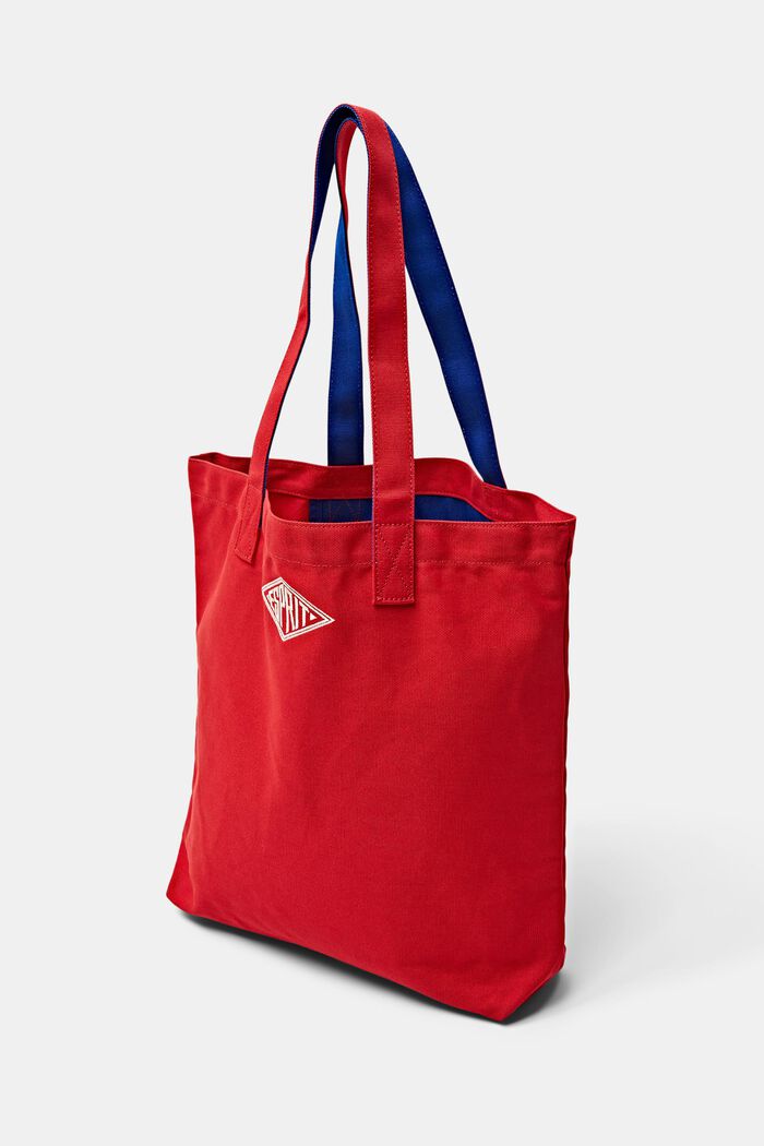Bavlněná kabelka tote bag s logem, DARK RED, detail image number 2