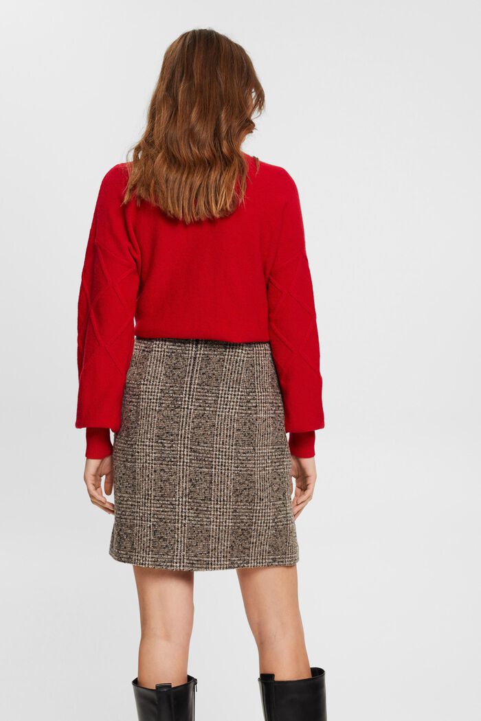 Mini sukně s károvaným vzorem, BROWN, detail image number 5